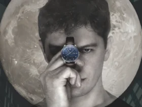 Oris Star Edition with silver dial and black leather strap in a 35 mm stainless steel case