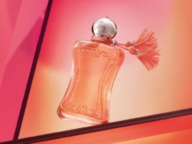 Parfums de Marly Athénaïs fragrance bottle in the 2026 campaign visual