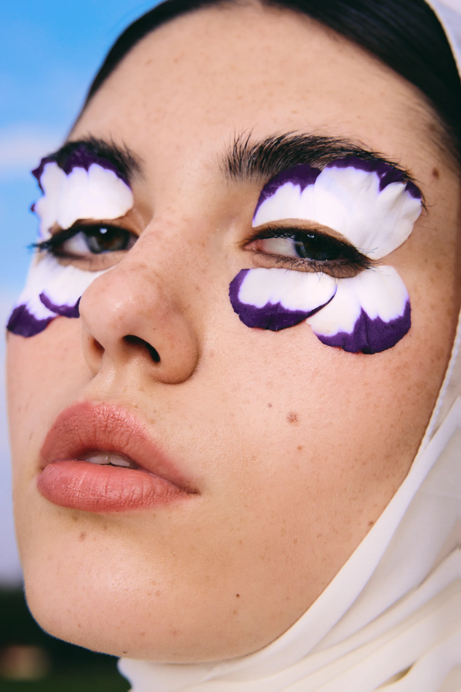 Tryano Ya Hala Spring 2026 butterfly eye beauty close-up with purple petals