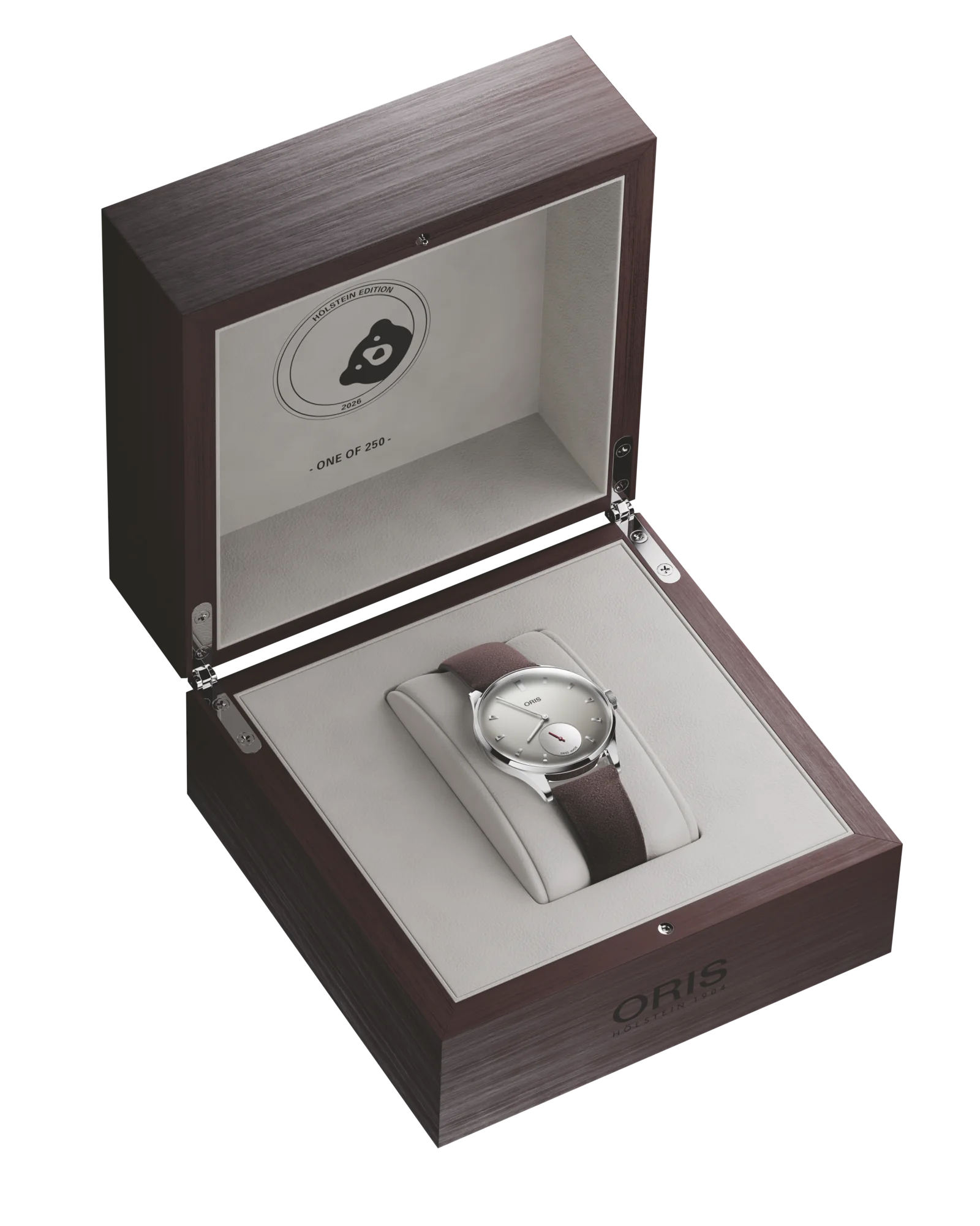 The Oris Hölstein Edition 2026 presented in its numbered wooden box