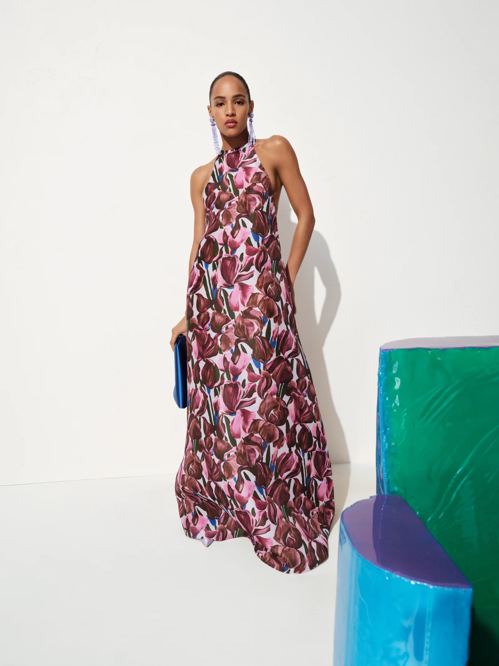 Floral halter gown from the Carolina Herrera Resort 2027 campaign