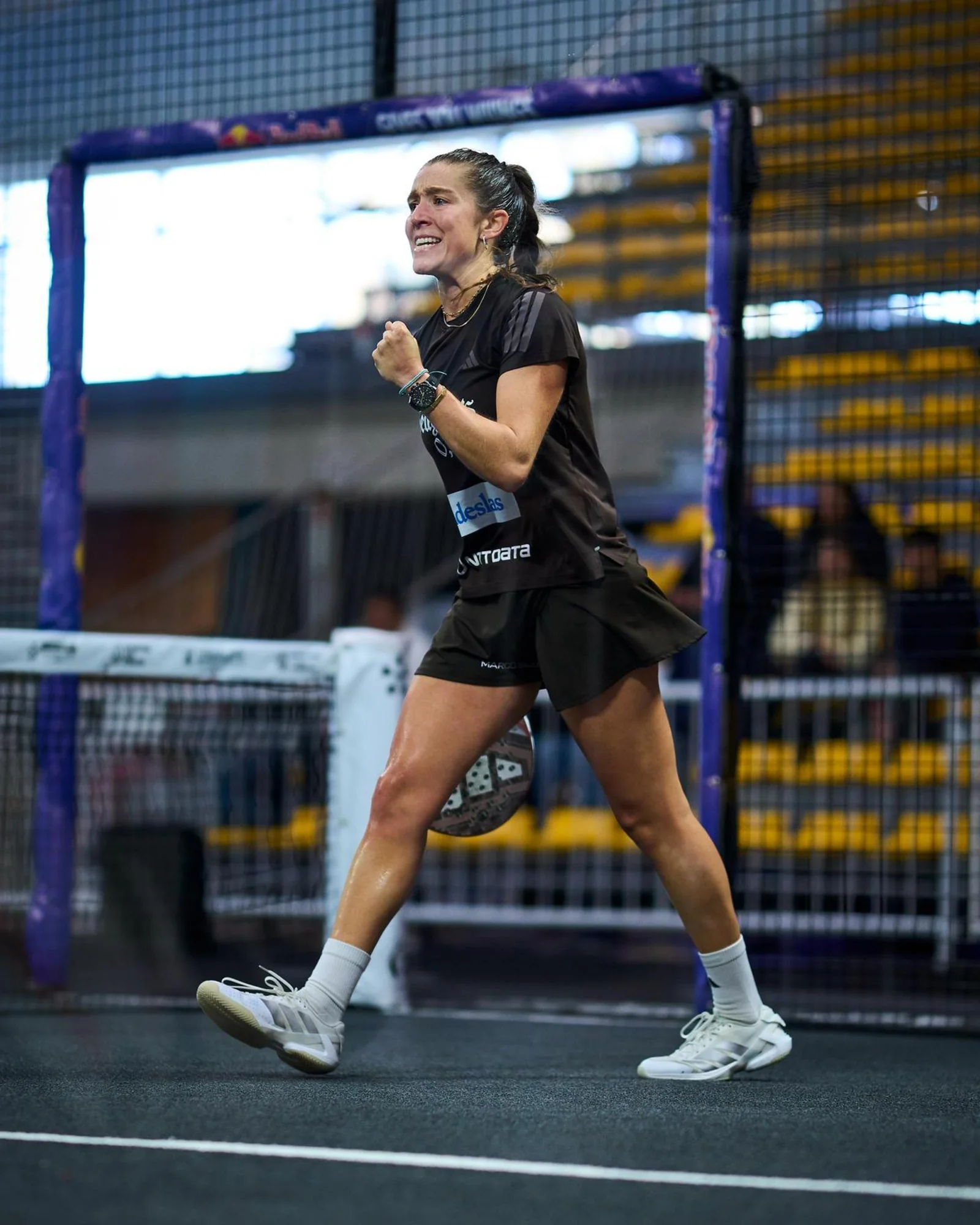 Padel player Martita Ortega on court at Waldorf Astoria Maldives Ithaafushi