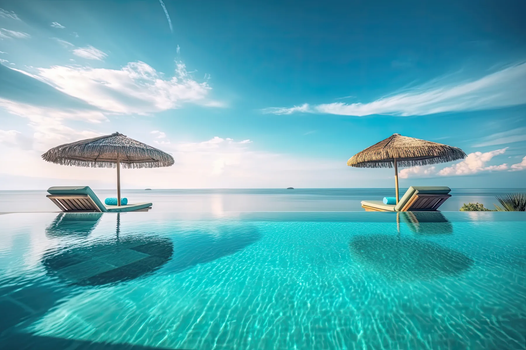 Luxury hotel pool in Kuwait