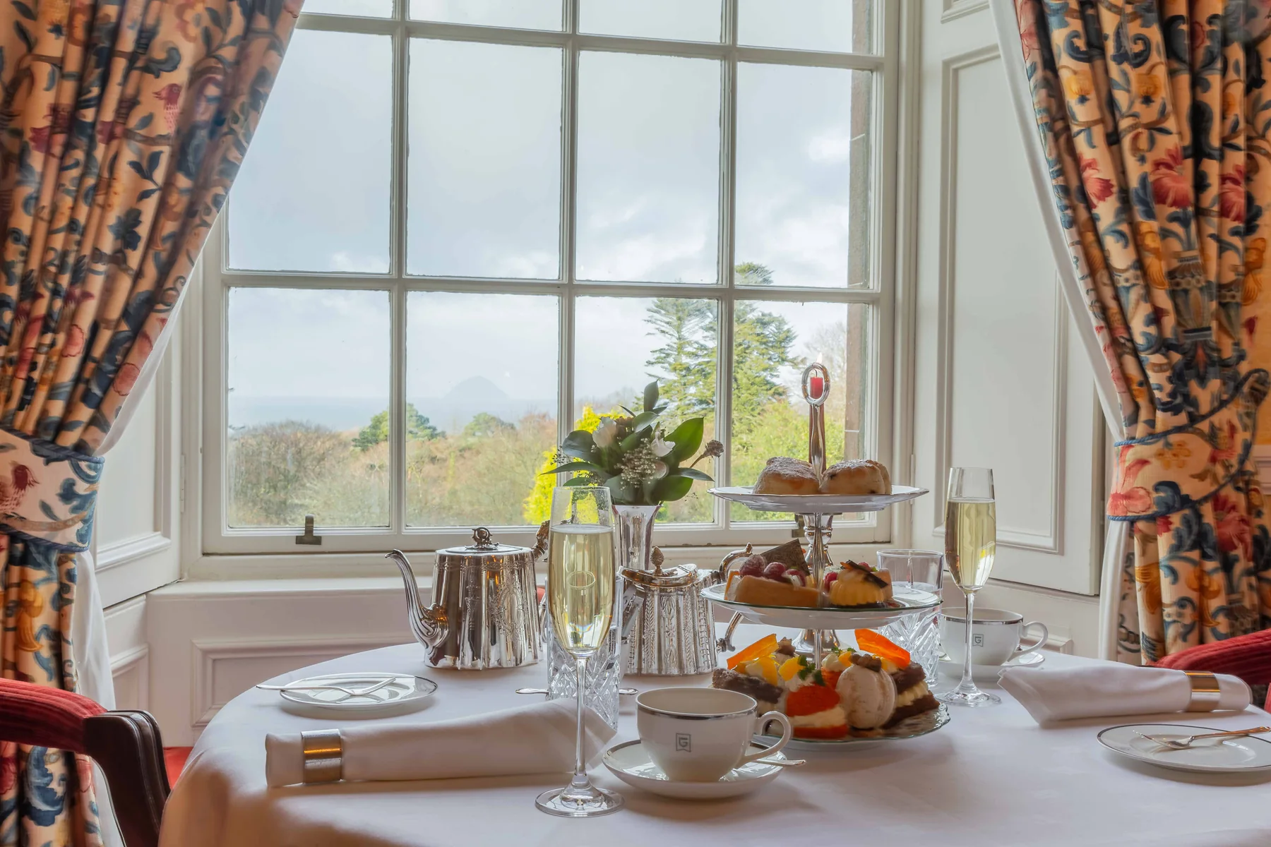 Afternoon tea at Glenapp Castle, Ayrshire
