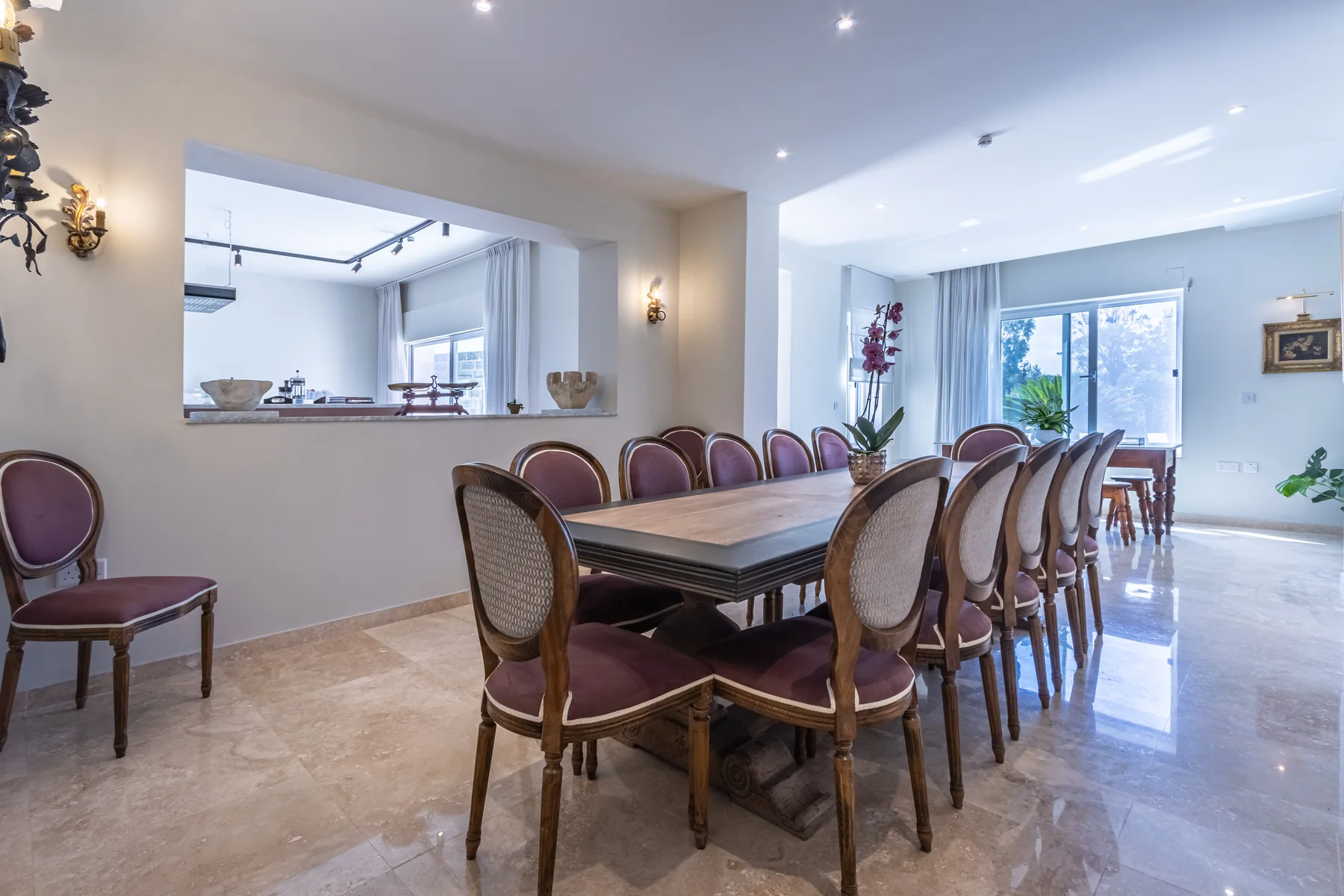 The dining room at Villa Barumbara Tal-Laring, Malta
