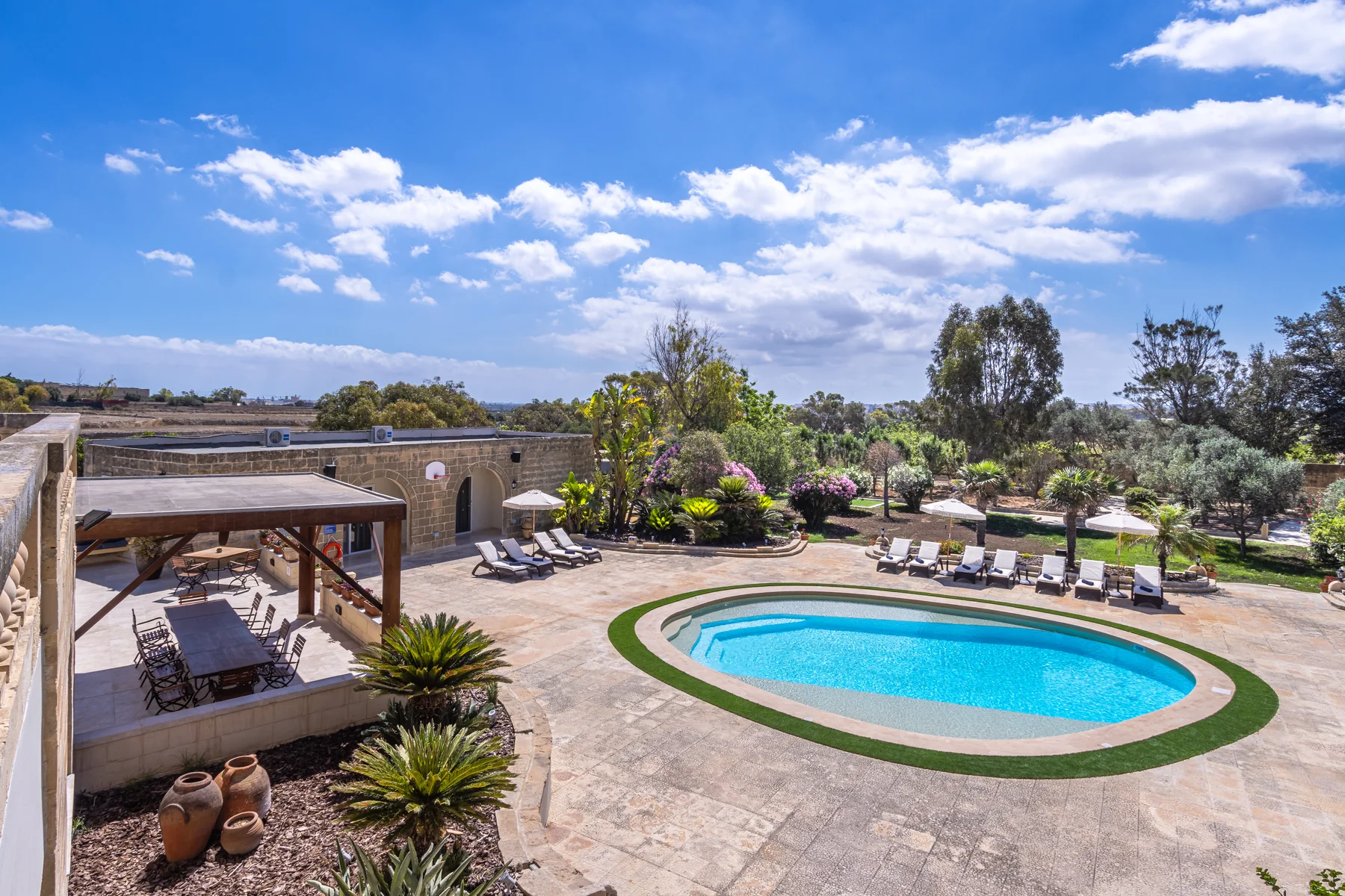 The private pool at Villa Barumbara Tal-Laring, Malta