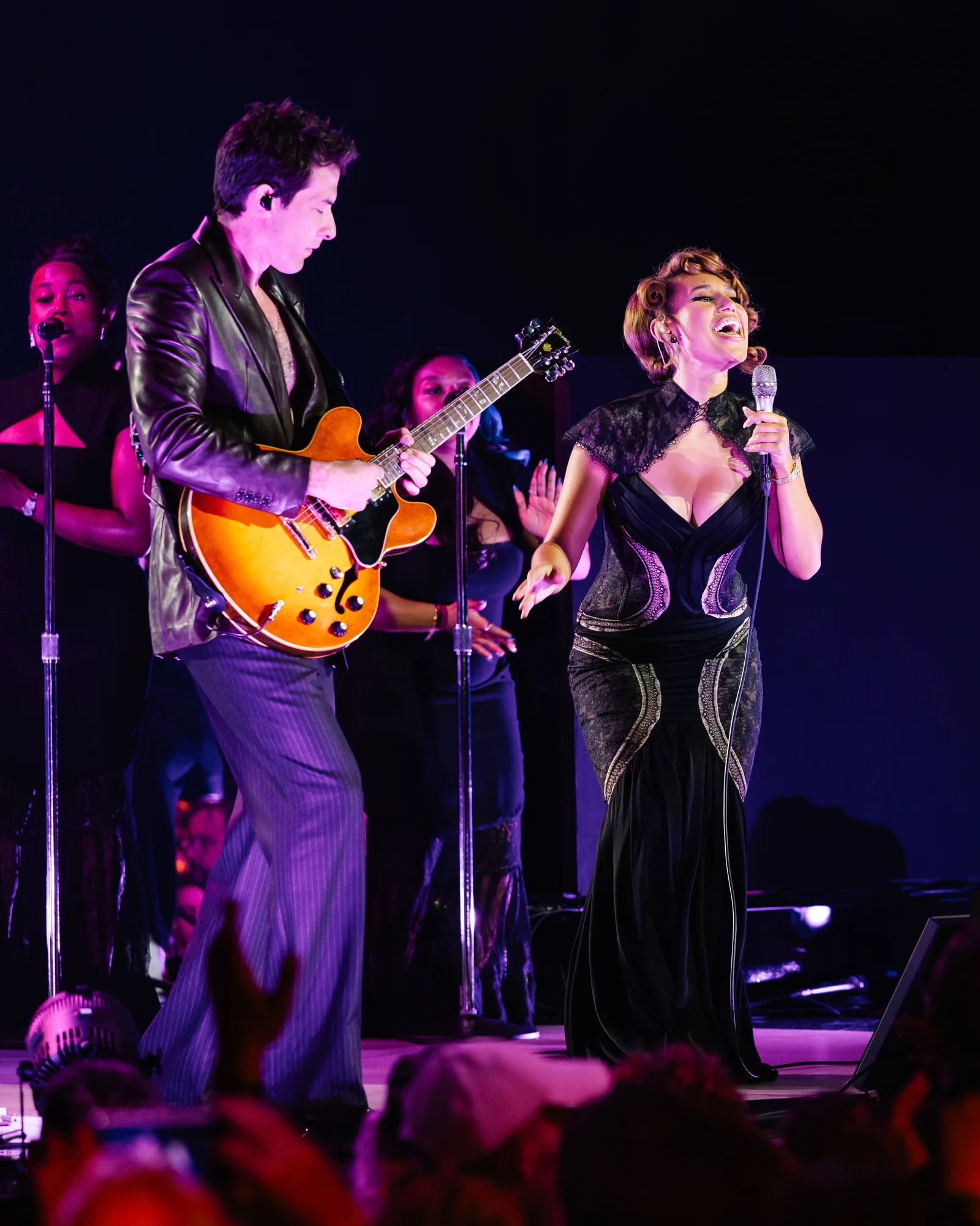 RAYE with Mark Ronson at the Montreux Jazz Festival, photographed by Marc Ducrest