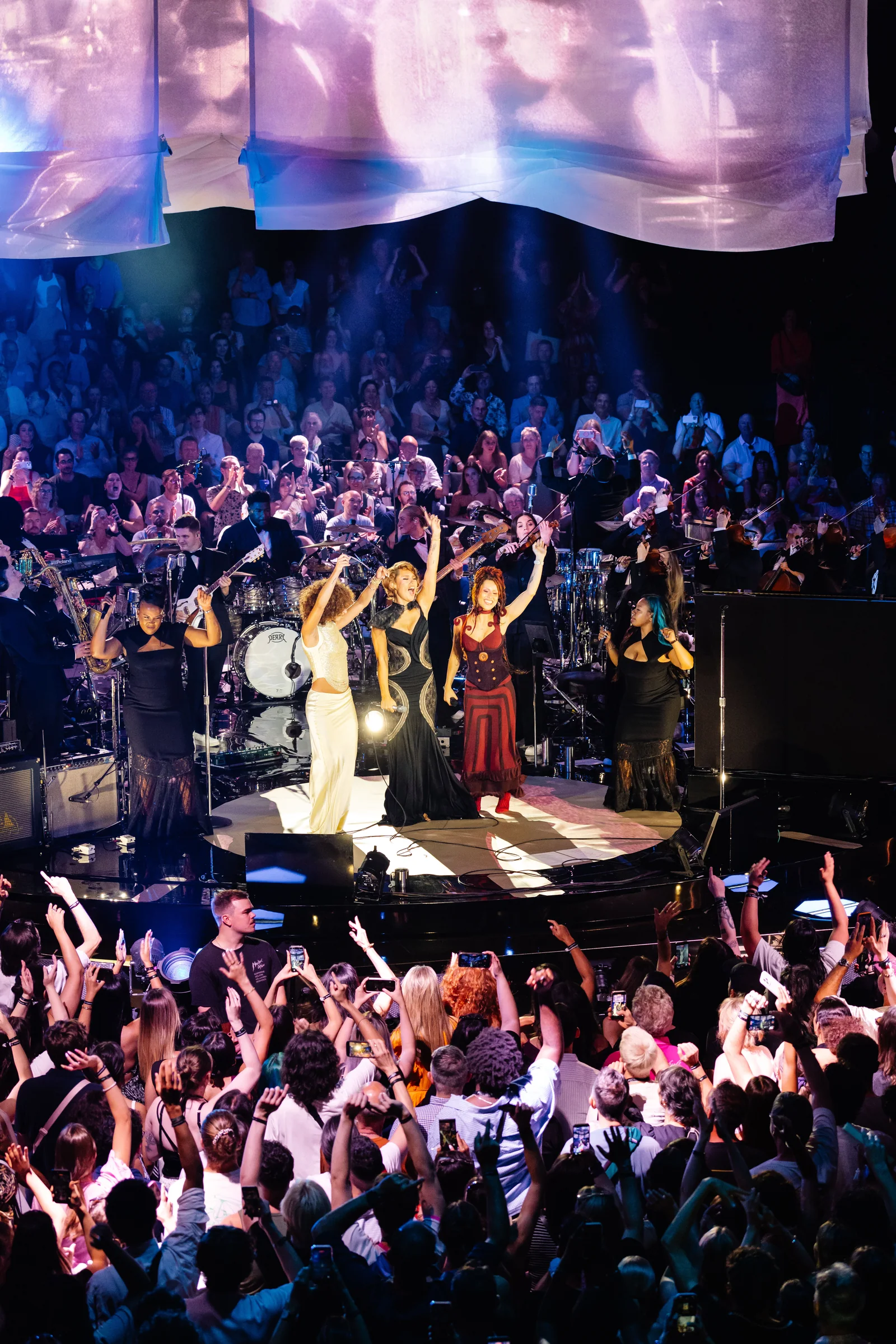 RAYE with her sisters at the Montreux Jazz Festival