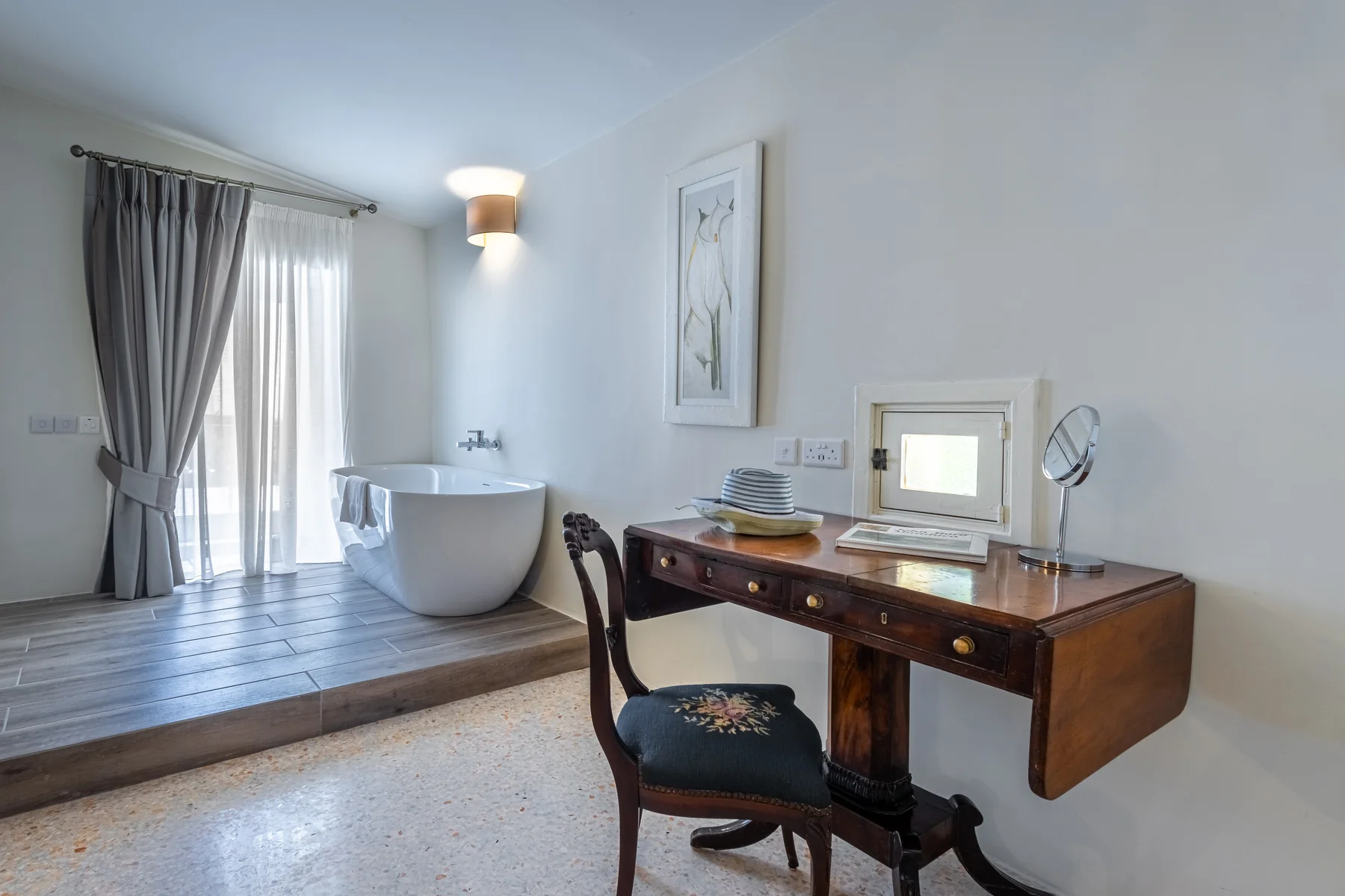 Room 3, the tower penthouse suite at Villa Barumbara Tal-Laring, Malta