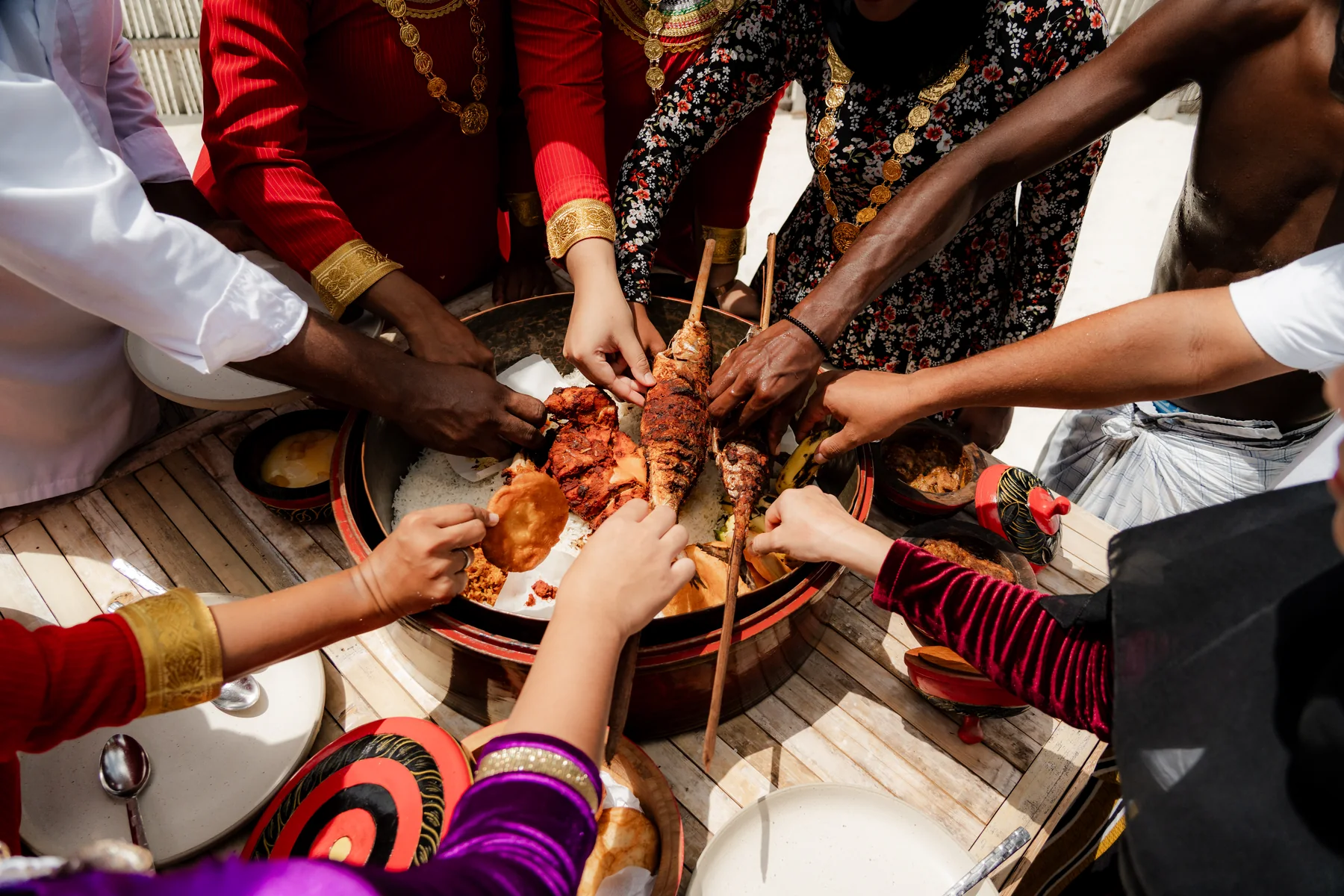 The Athireege cultural village at Sun Siyam Vilu Reef