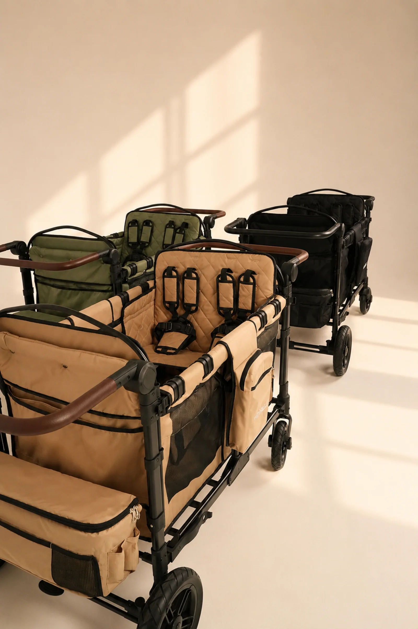 A family with the STROLLZ. stroller wagon in Dubai
