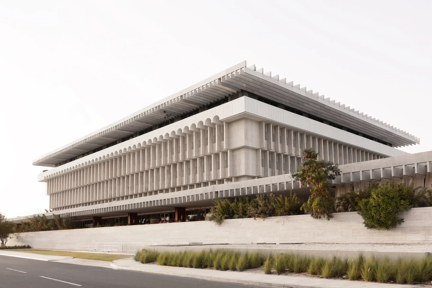 The Ned Doha modernist facade in the heart of the Qatari capital