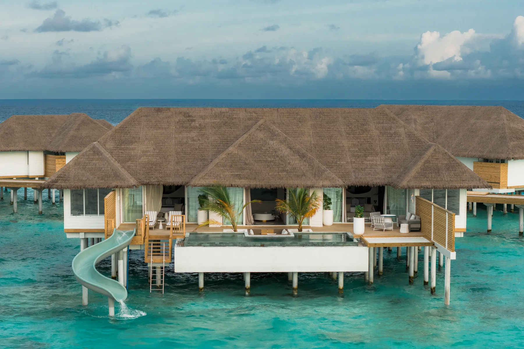 An overwater villa with pool at Sun Siyam Vilu Reef