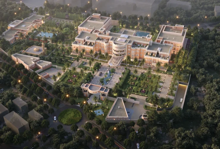 An aerial view of The Red Palace, the Boutique Group hotel in Riyadh