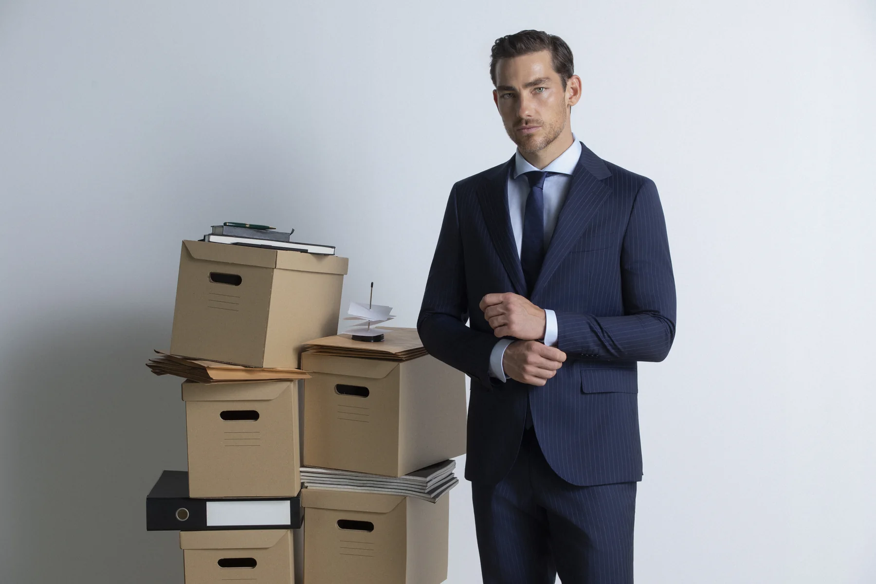 Sacoor Brothers Fall/Winter 2026/27 Equinox Prelude menswear look