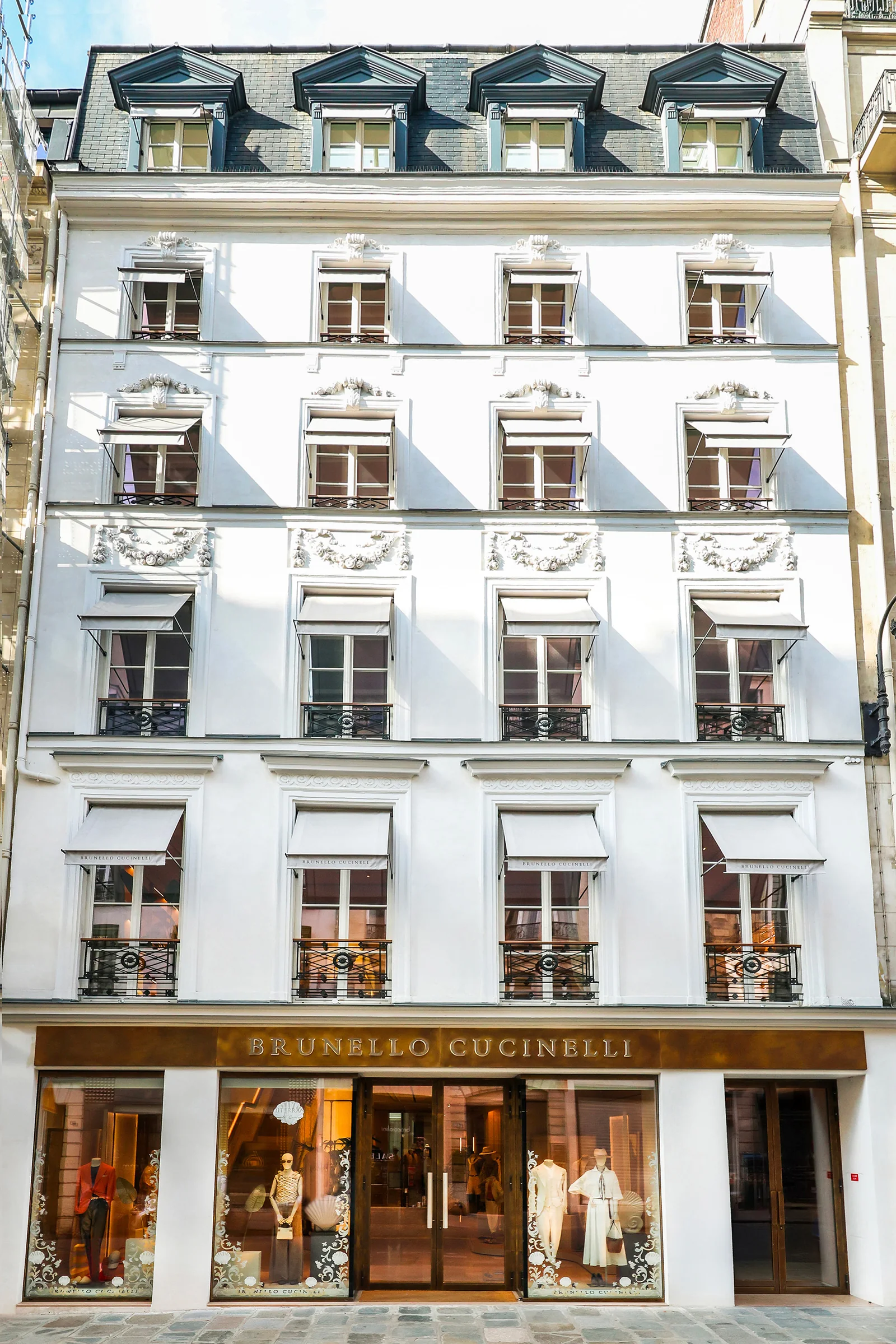 Brunello Cucinelli Rue Saint-Honore flagship, Parisian facade