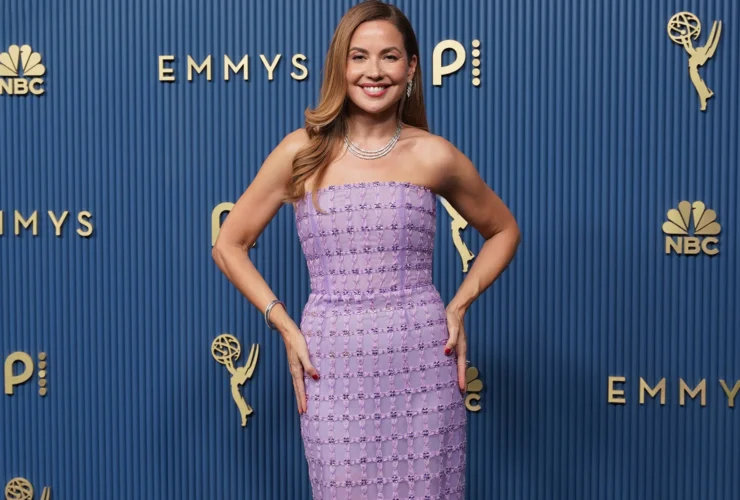 Raya Abi Rached in Carolina Herrera at the 78th Emmy Awards